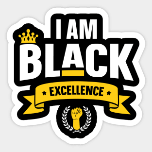 I Am Black Excellence African Pride History Month Sticker